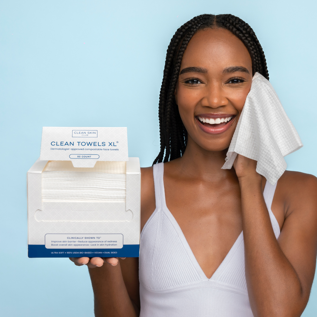 Clean Towels XL by Clean Skin Club, in use