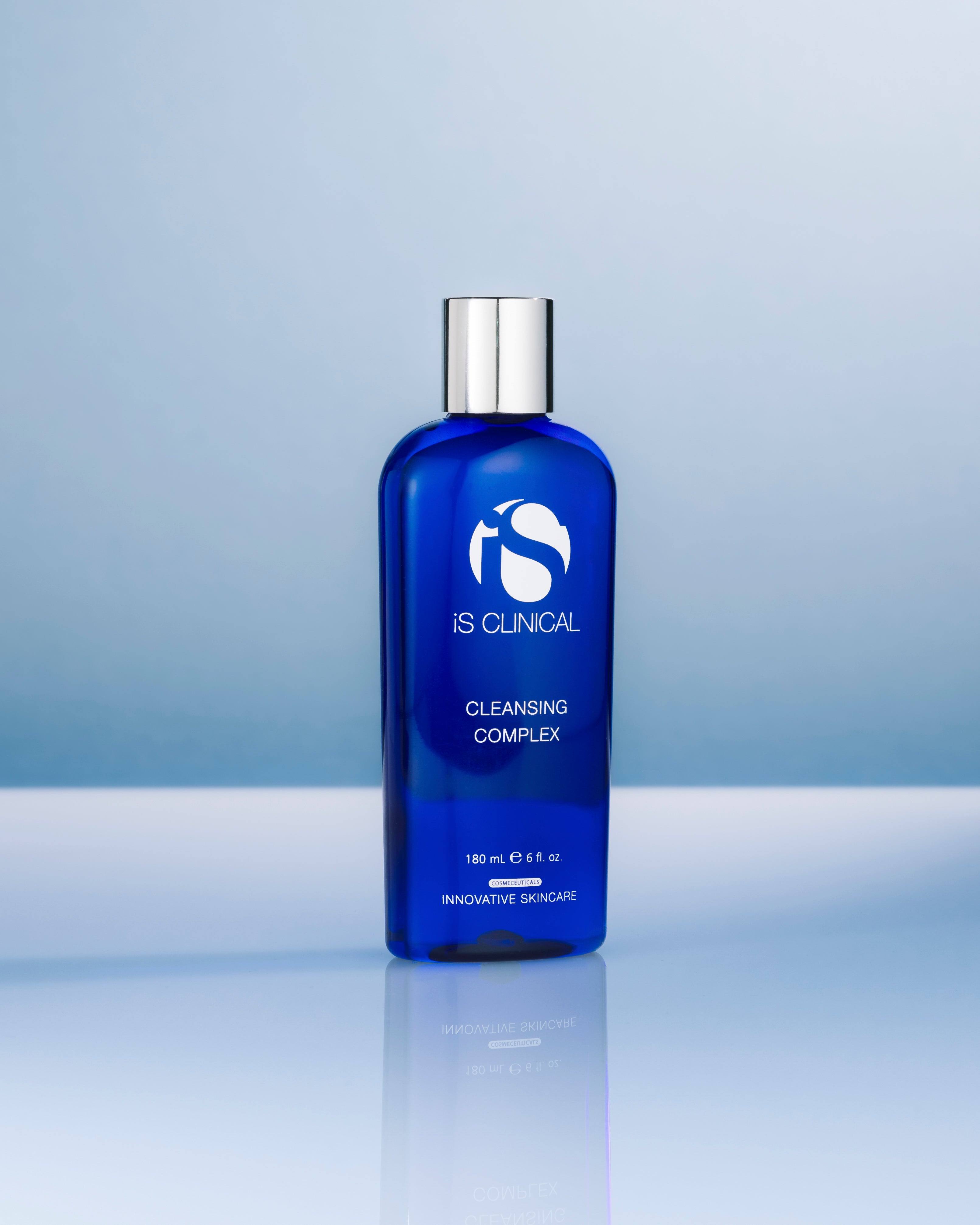 iS Clinical Cleansing Complex bottle with cap dispenser