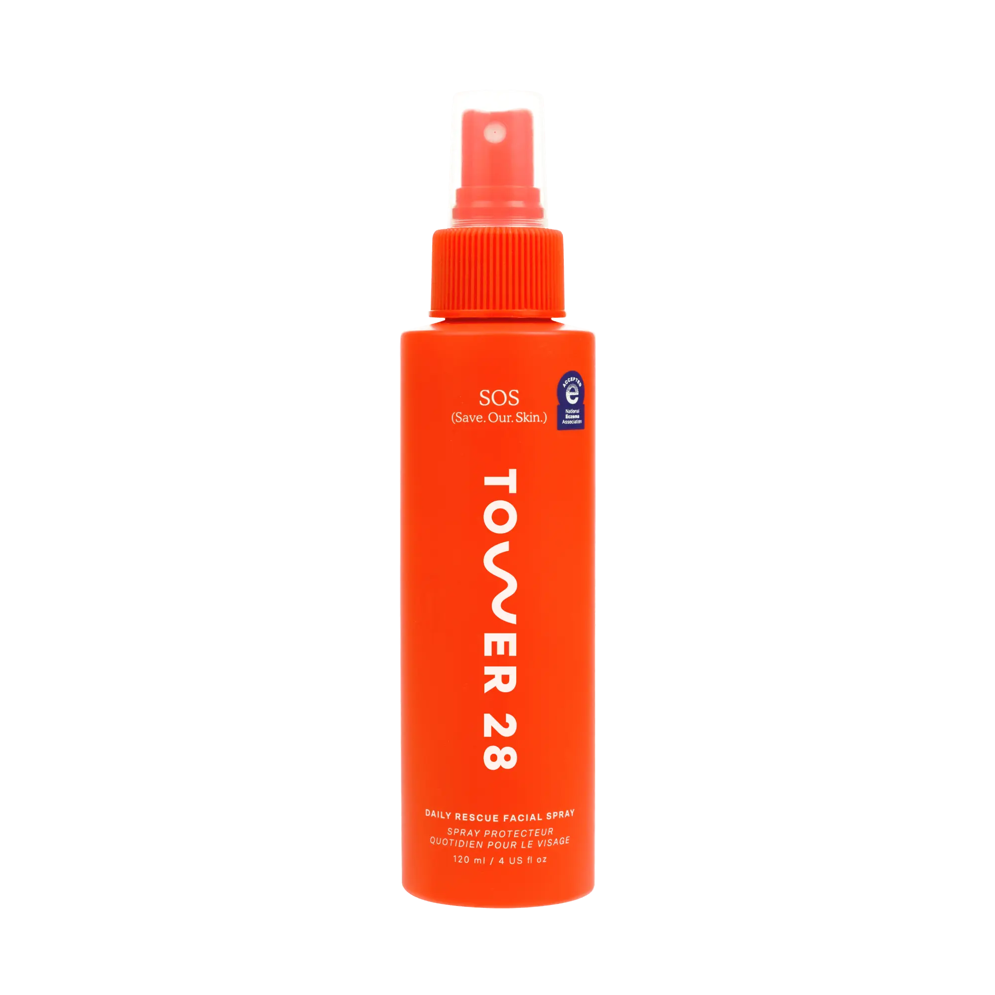 Tower 28 SOS Rescue Spray 4 oz bottle on a white background