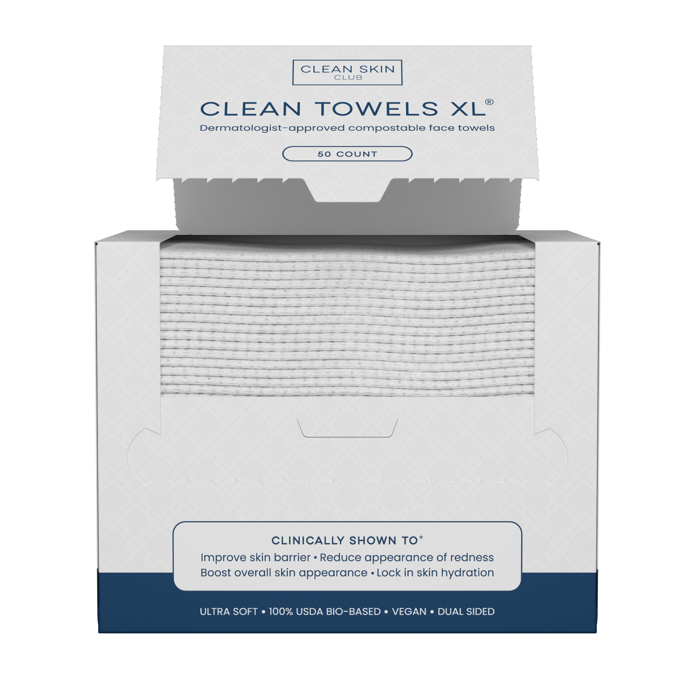 Clean Towels XL by Clean Skin Club, packaging