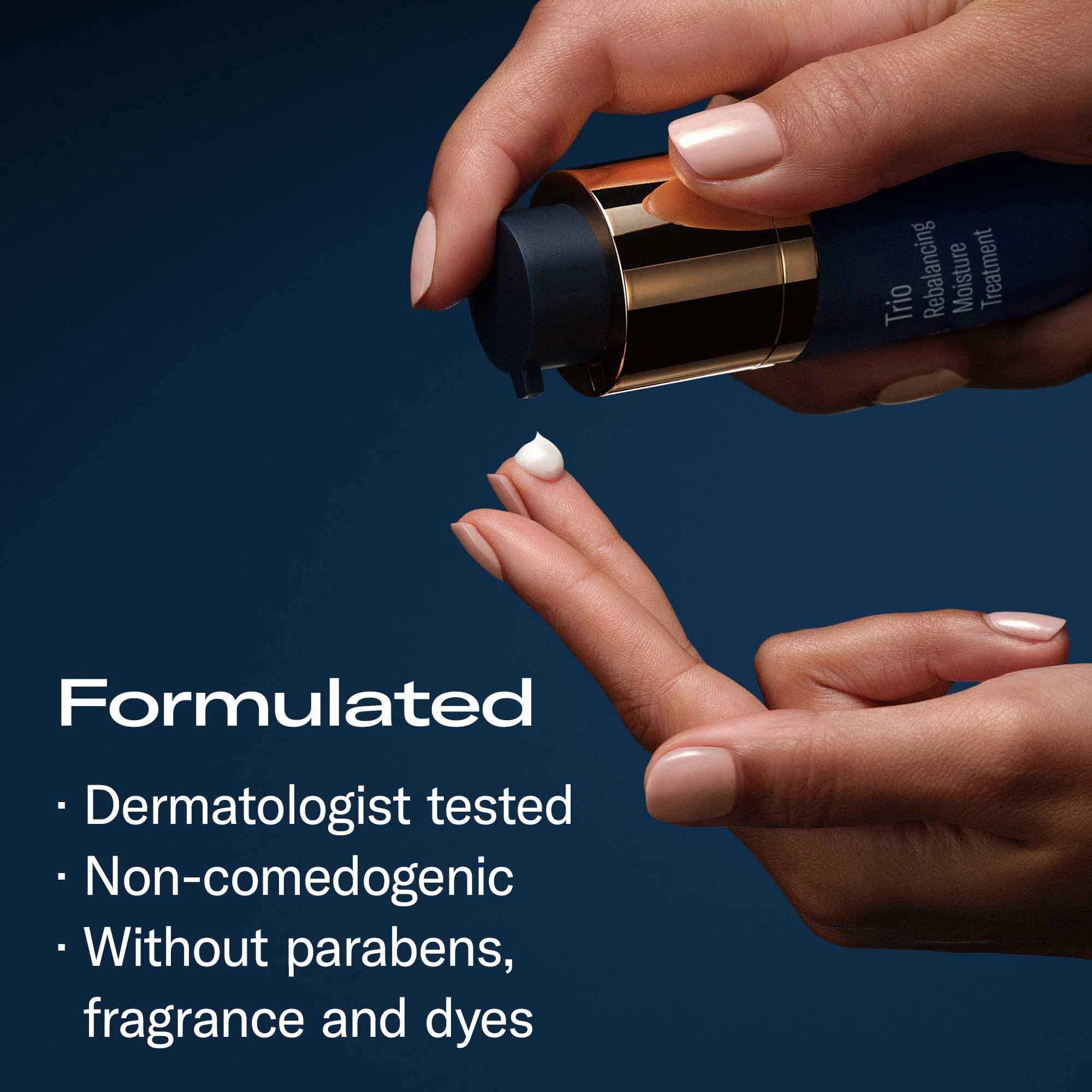 Trio Rebalancing Moisture Treatment being dispensed