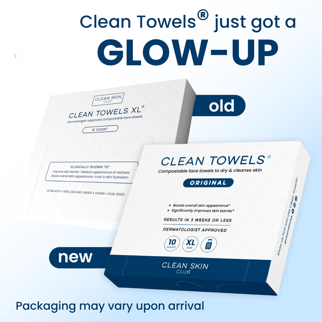 Clean Towels Travel by Clean Skin Club, ten count pack