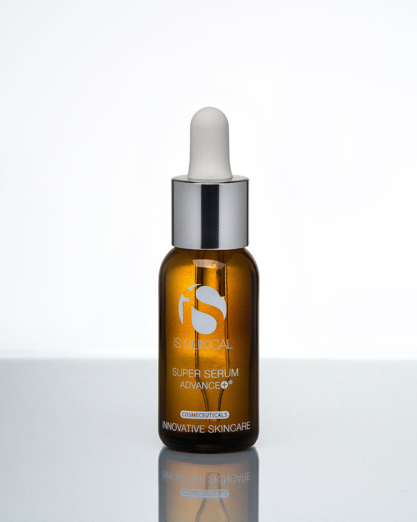 iS Clinical Super Serum Advance+ bottle with dropper